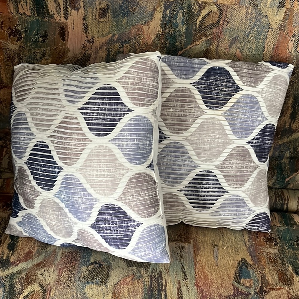 Two throw pillows.